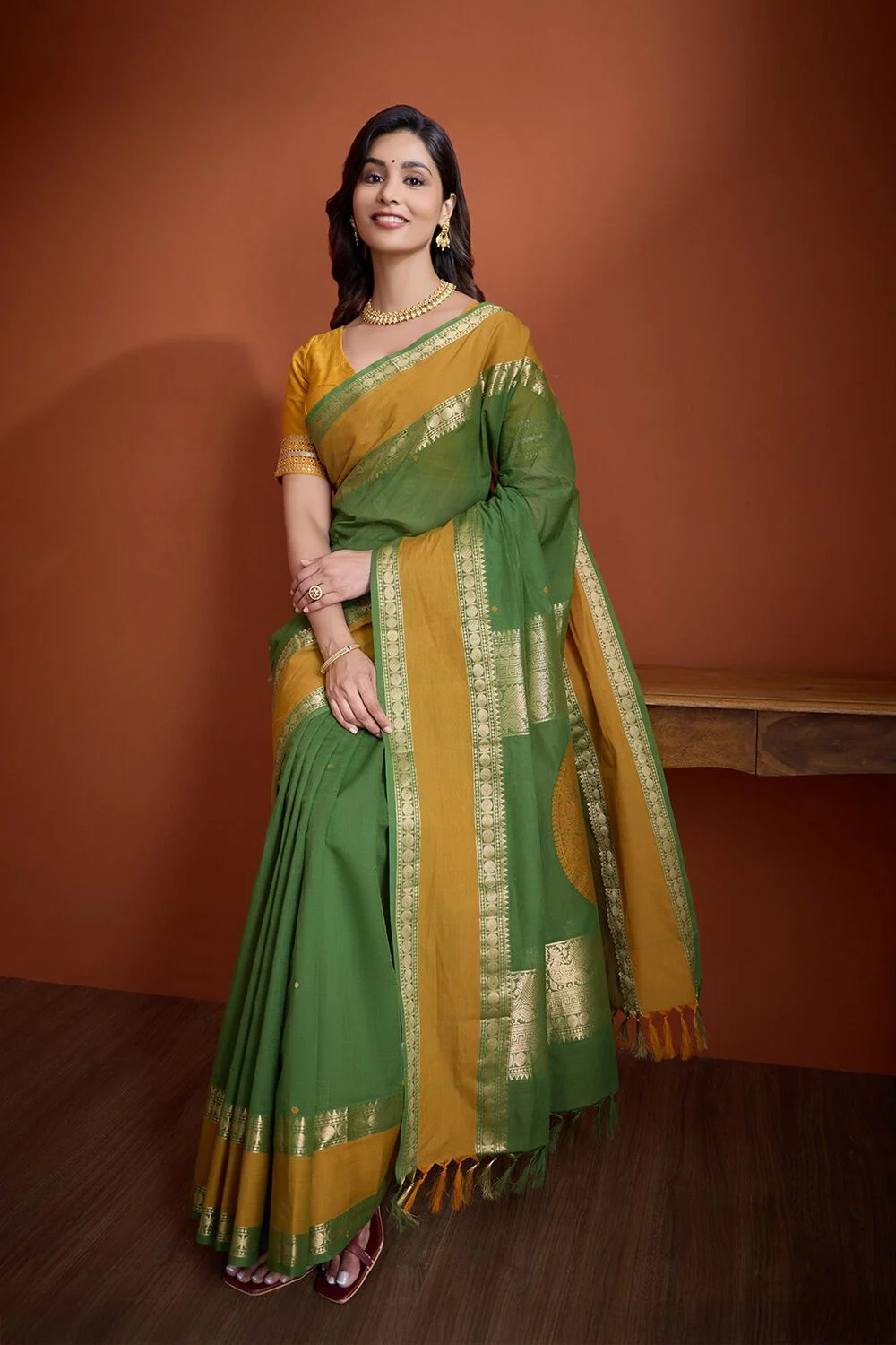 Cotton Saree with Zari Border